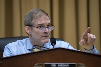caption: House Judiciary Committee Chair Jim Jordan, R-Ohio, leads his panel's first meeting in the new Republican majority — a hearing Wednesday titled, "The Biden Border Crisis — Part I."