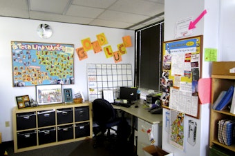 caption: The Teen Link office.