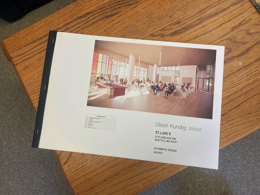 caption: On May 8, St. Luke's Episcopal Church had their first Design Review Board meeting with the city of Seattle. Pastor Olson says they passed "with flying colors."