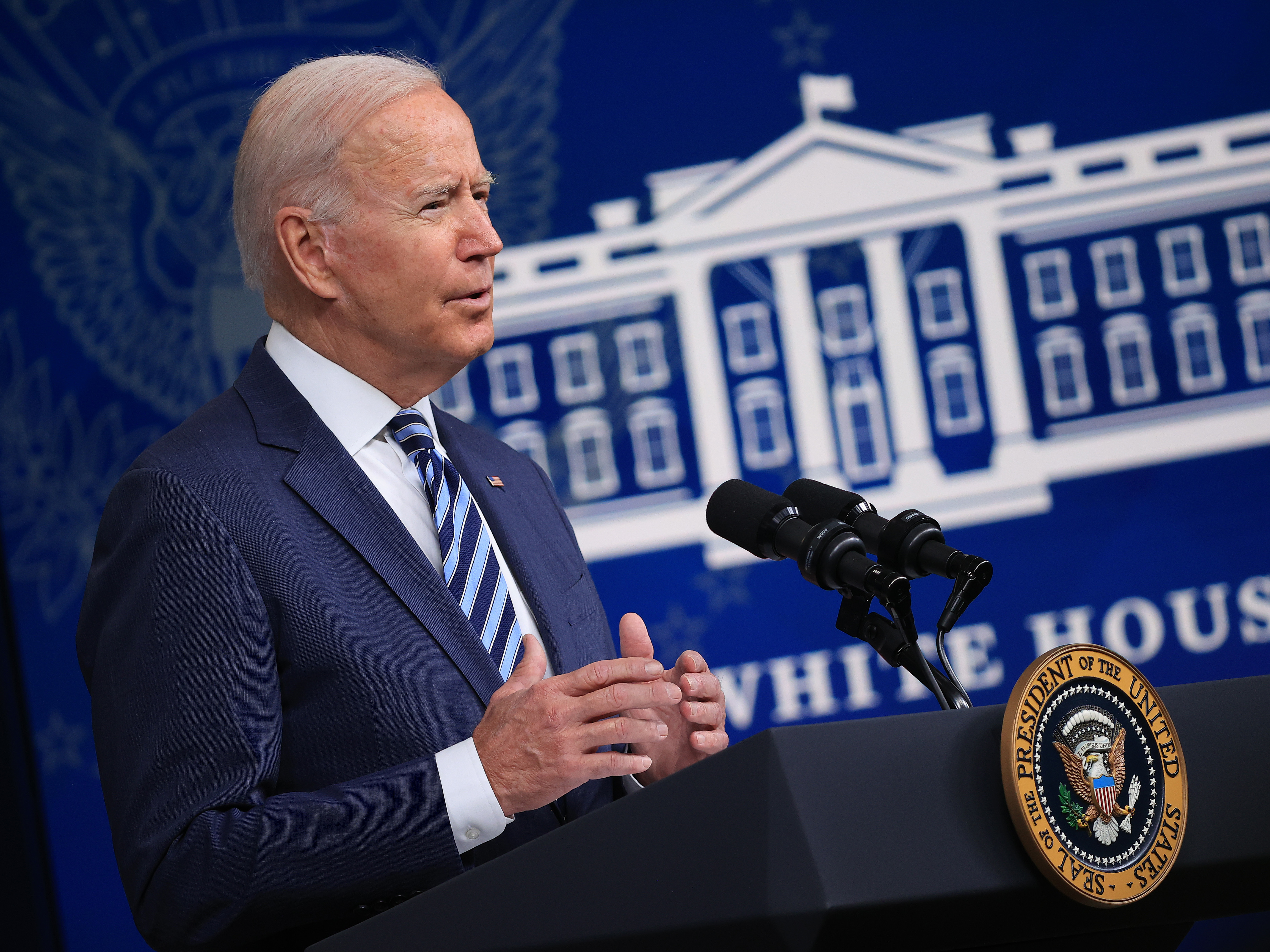 caption: President Biden delivers remarks about the federal response to Hurricane Ida on September 2, 2021 in Washington. On Thursday, Biden and Chinese President Xi Jinping spoke on the phone for only the second time since Biden took office.