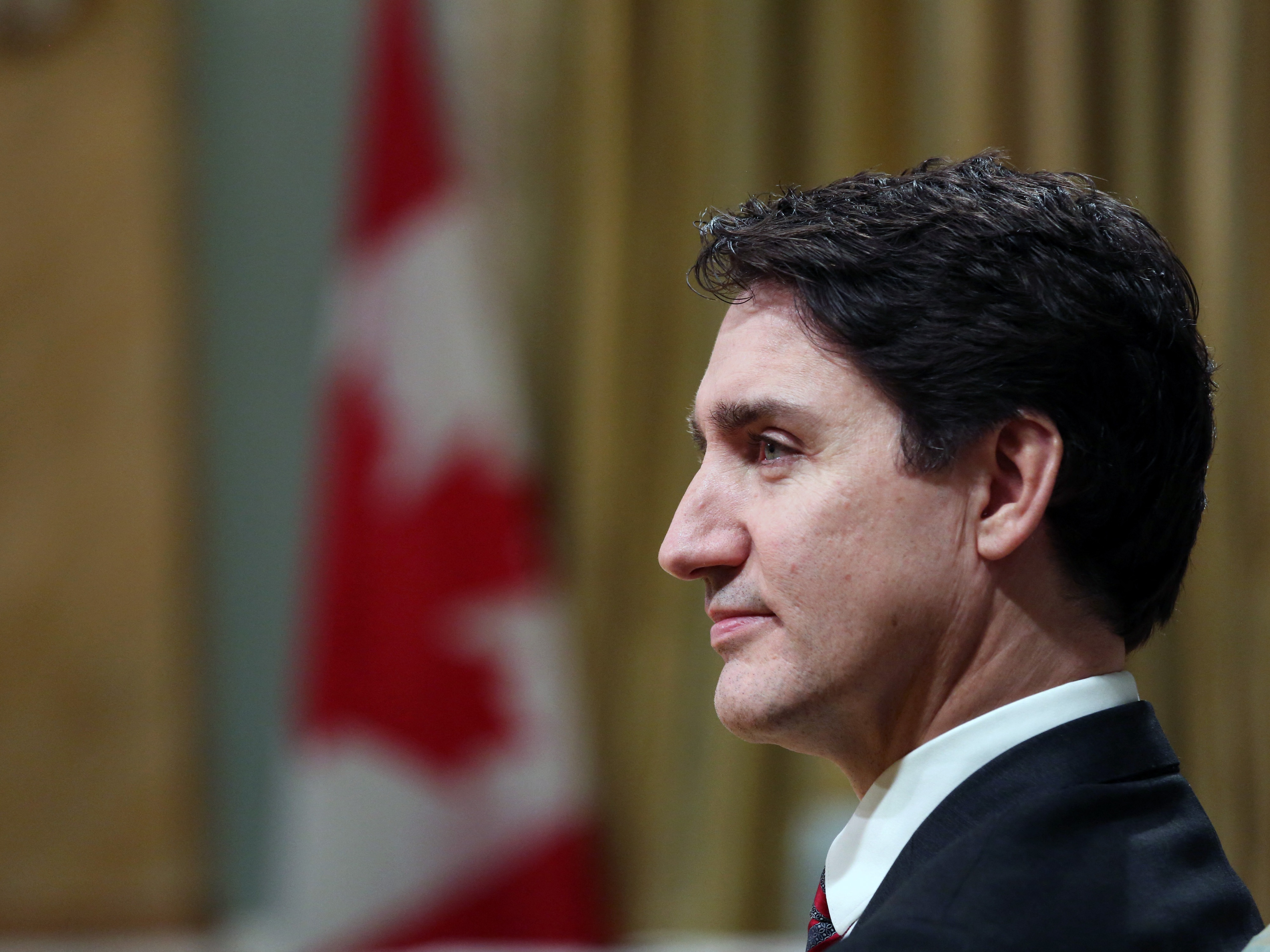 caption: Canada's Prime Minister Justin Trudeau participates in a Cabinet swearing-in ceremony at Rideau Hall on Dec. 20, 2024, in Ottawa, Canada.