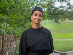 caption: Priti Krishtel, a 2022 MacArthur fellowship winner, says of her work to create fair drug prices for the world: "I just don't think that people's ability to heal should depend on their ability to pay." Her father worked in the pharmaceutical industry and inspired in her a love of science and finding cures.