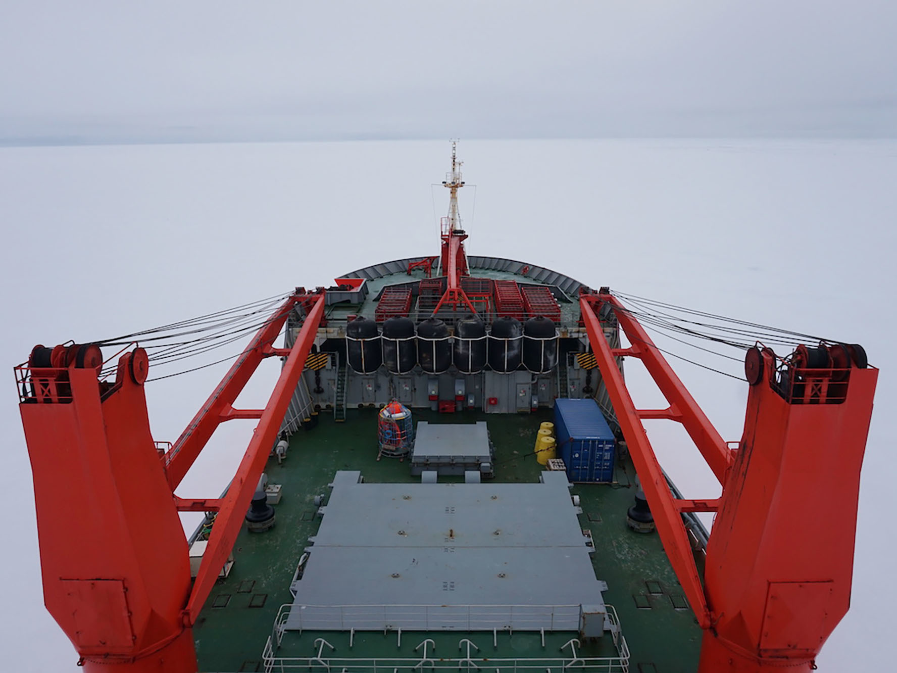 caption: The Akademik Federov in heavy ice, Sept. 29, 2019.