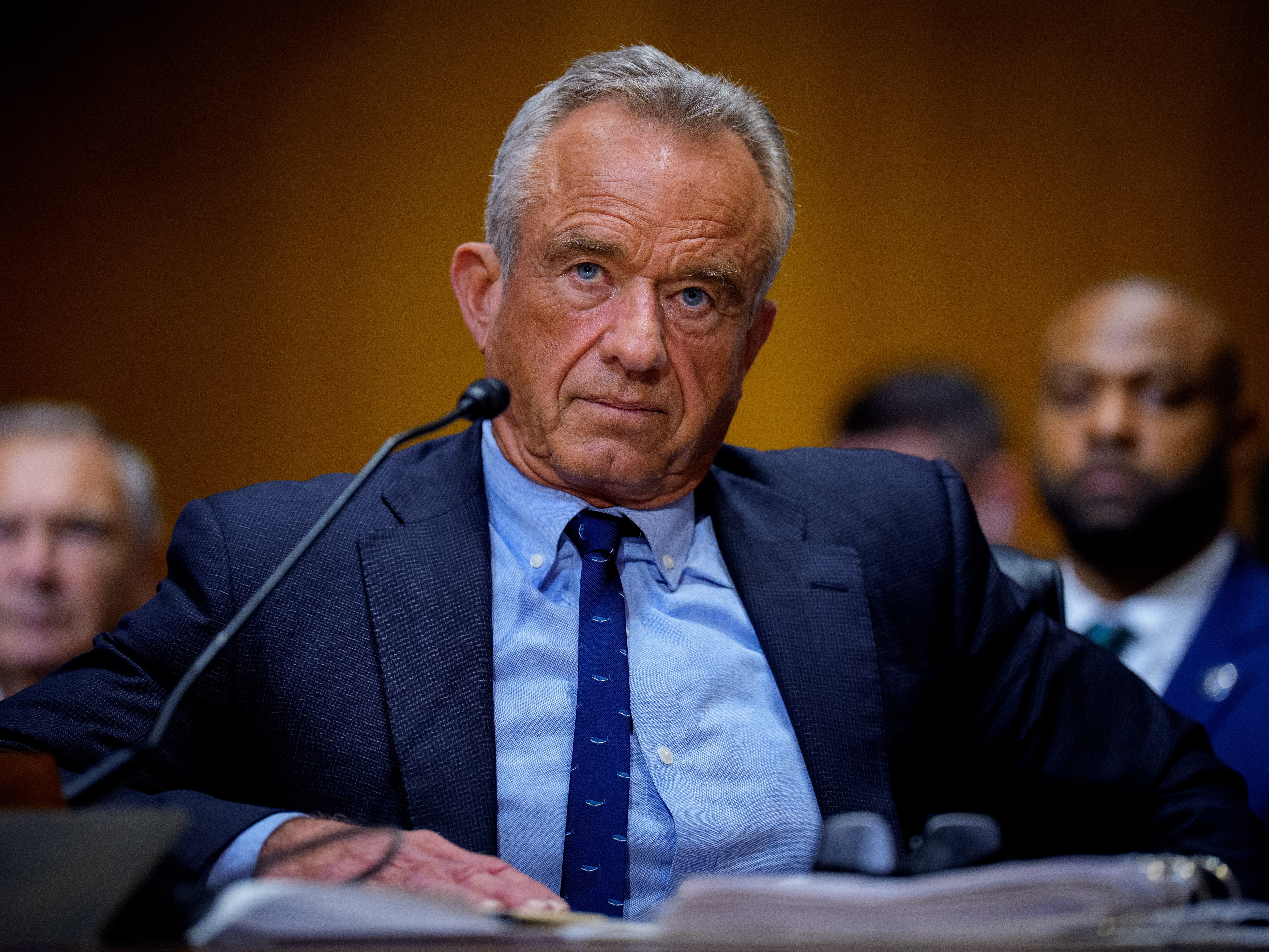 caption: On Thursday, Health and Human Services Secretary Robert F. Kennedy. Jr. said "The United States will walk away from the declaration [on noncommunicable diseases], but we will never walk away from the world or our commitment to end chronic disease."