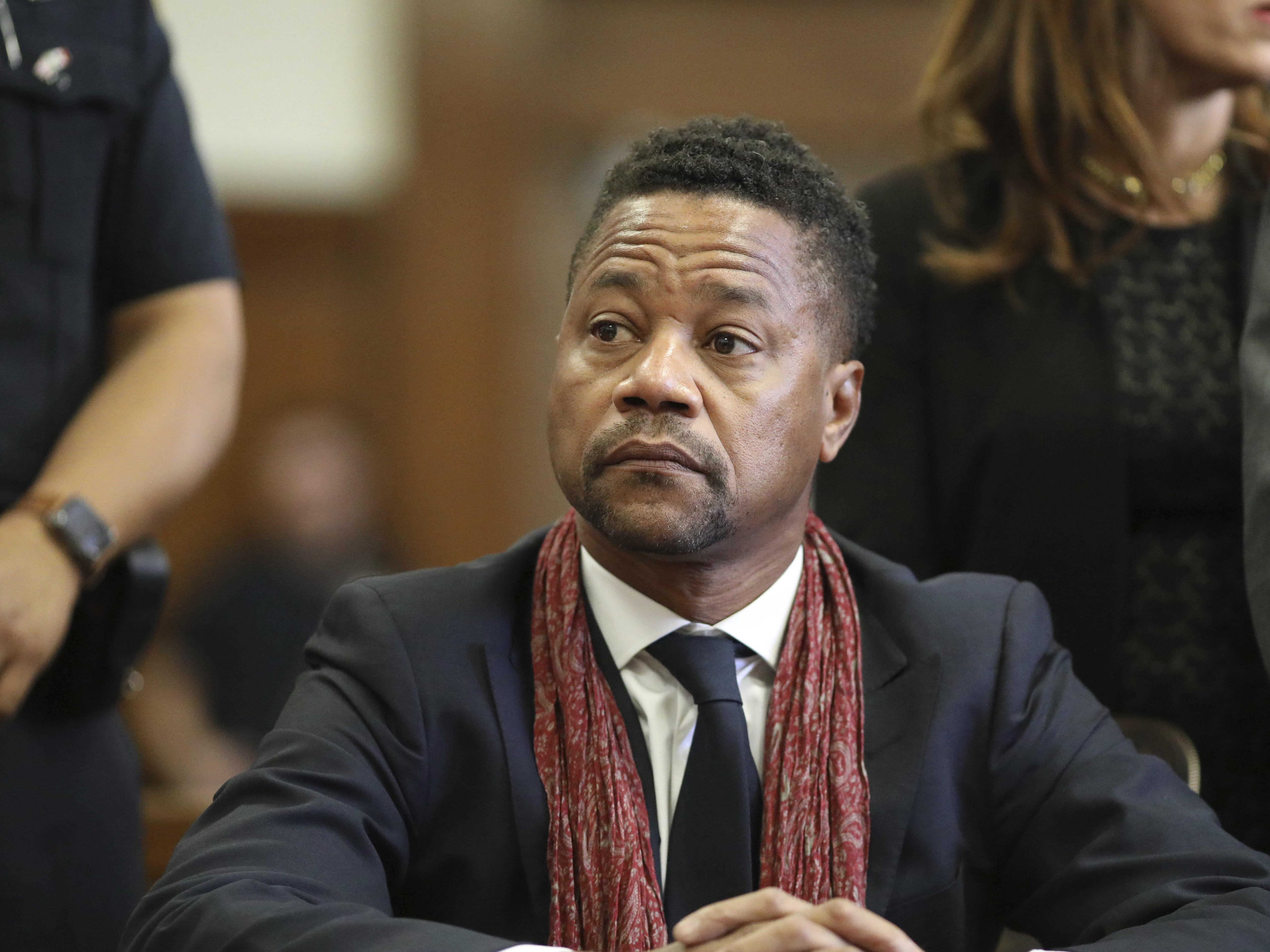 caption: Cuba Gooding Jr. appears in court in New York on Jan. 22, 2020. The actor has settled accusations that he raped a woman in a New York City hotel a decade ago, according to court records.