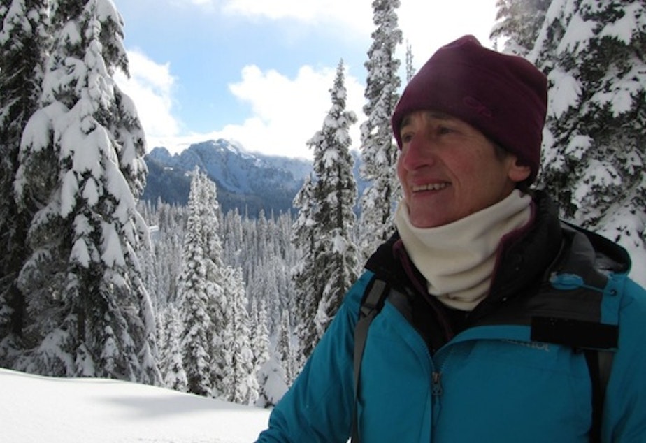 caption: Interior Secretary Sally Jewell at Mount Rainier National Park.