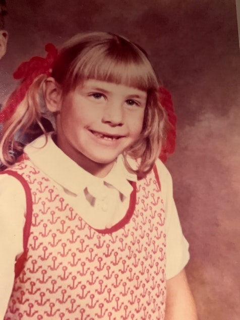 caption: Lori Anne Razpotnik is the most recent victim of the Green River Killer who was identified. At four years old  she poses for a photo with red ribbons in her hair
