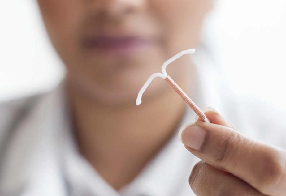 caption: Copper IUDs are a highly effective method of contraception. Some abortion rights opponents express moral objections to IUDs and other birth control methods.