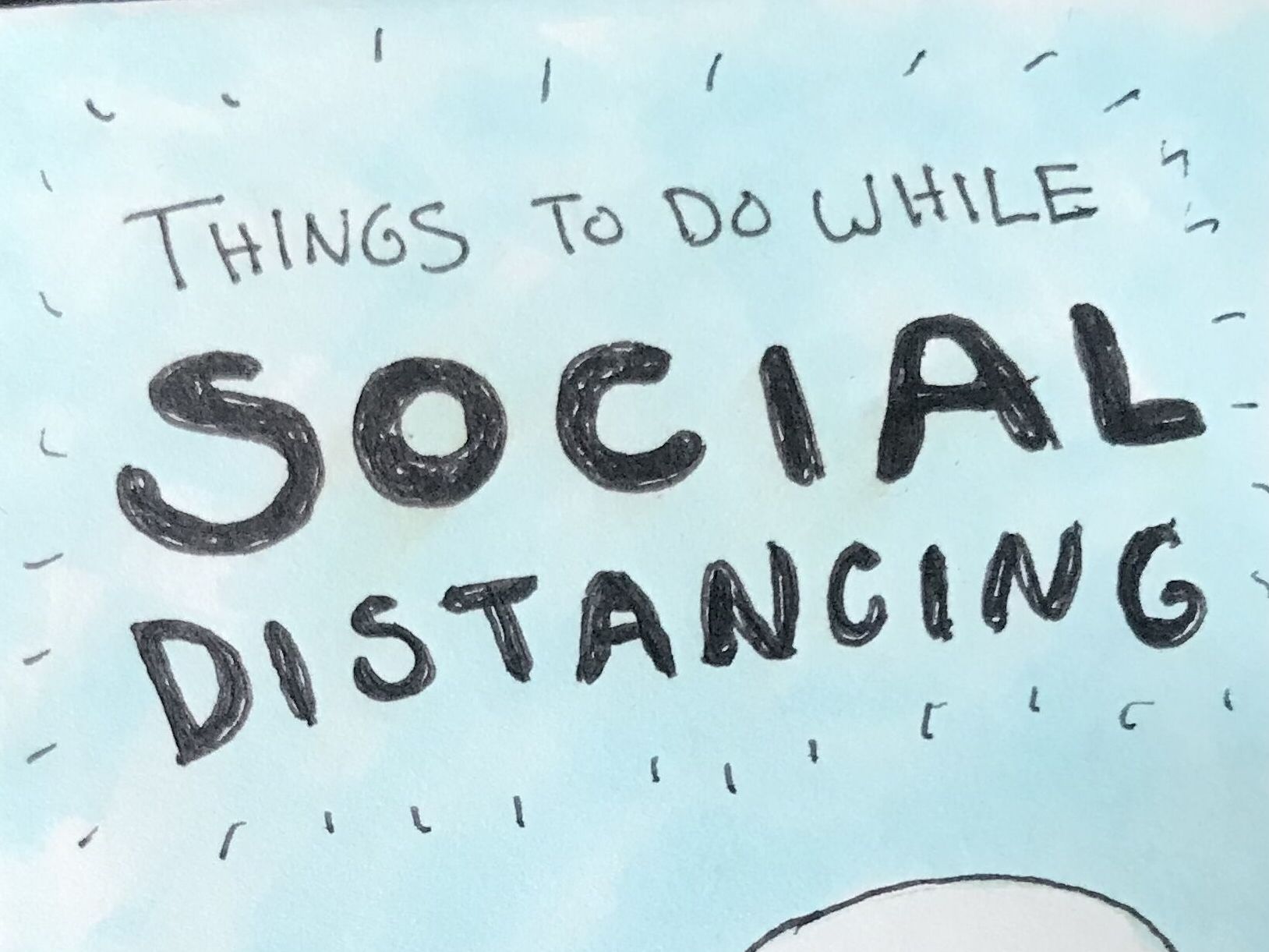 caption: Illustrator Kirk Reedstrom says his life began to feel surreal when his state imposed quarantine measures.