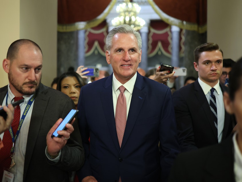 caption: House Speaker Kevin McCarthy projected confidence Tuesday, saying he has the votes to pass a compromise piece of legislation to raise the debt ceiling.