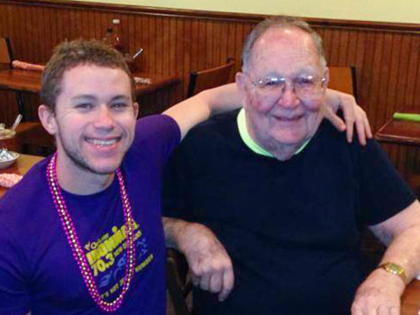 caption: David Smith (left) and Kenneth Felts in Denver in 2013, the year their friendship began. Felts told Smith that before he came out as gay this year, "I was secretly really envying you, to be able to be yourself."