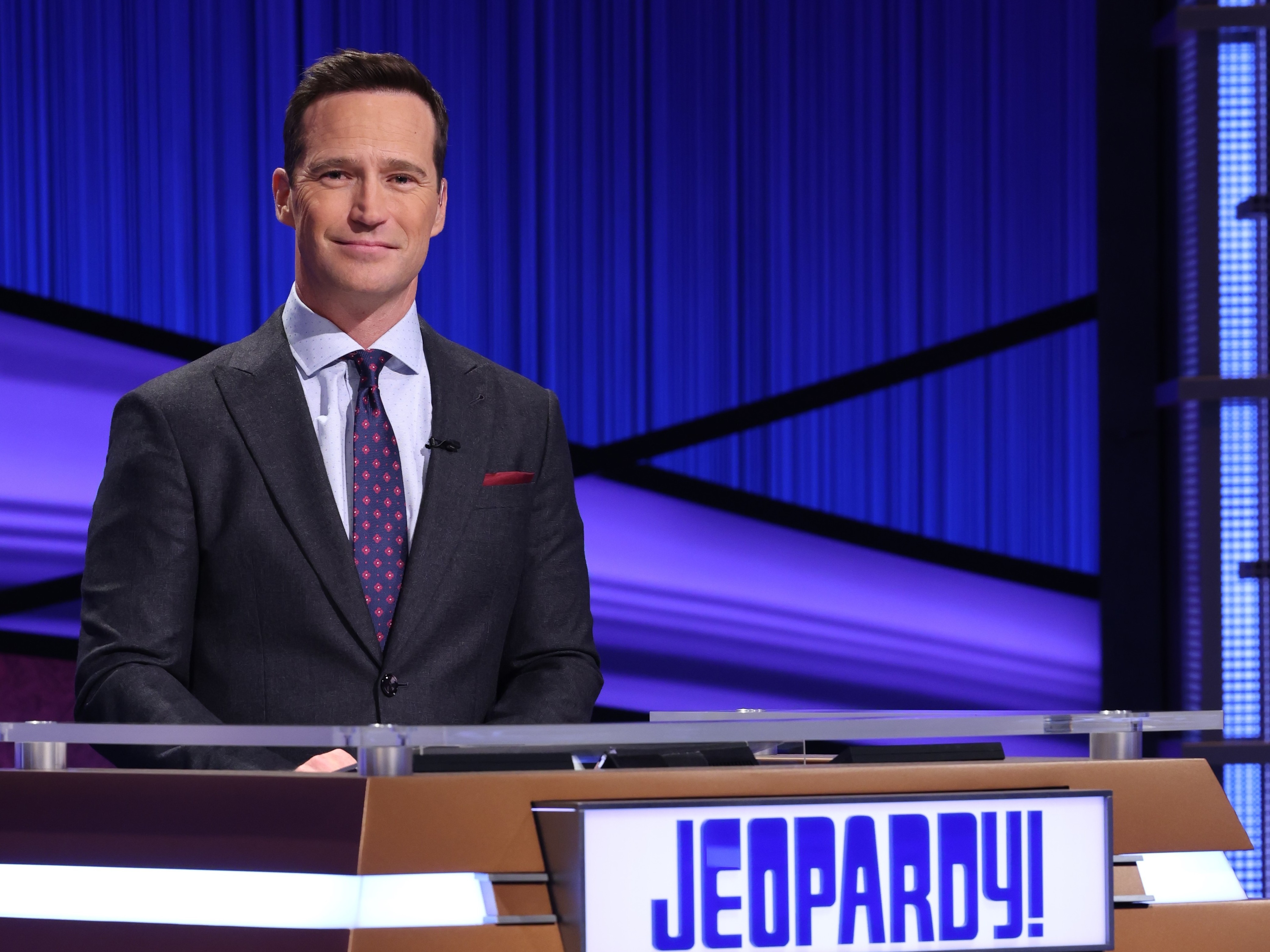 caption: Mike Richards is the new host of the daily syndicated game show <em>Jeopardy! </em>Maybe you've heard of it.