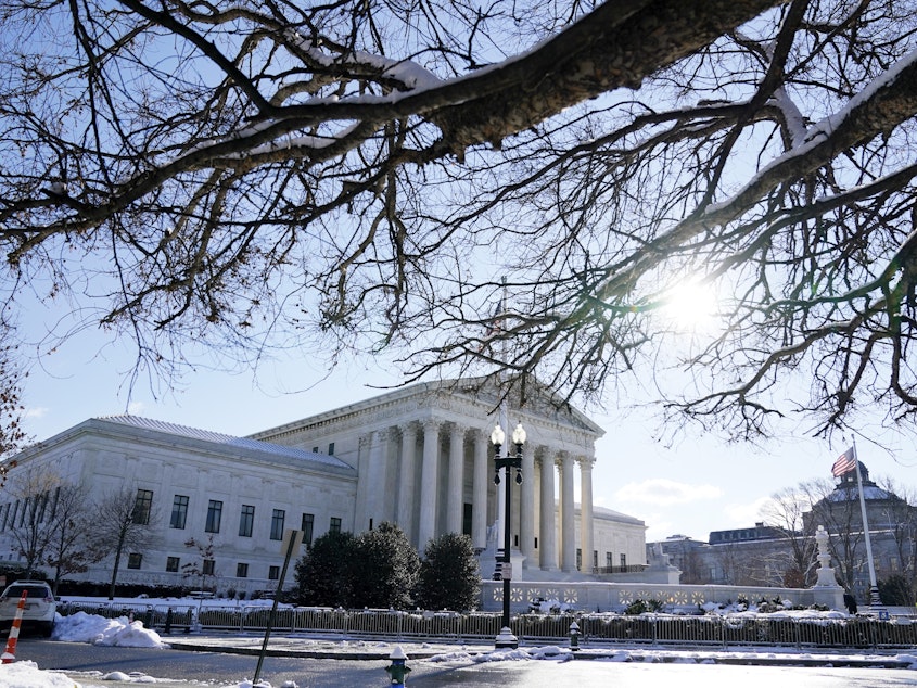 caption: The Supreme Court heard challenges Friday to the Biden administration efforts to increase the nation's vaccination rate against COVID-19.
