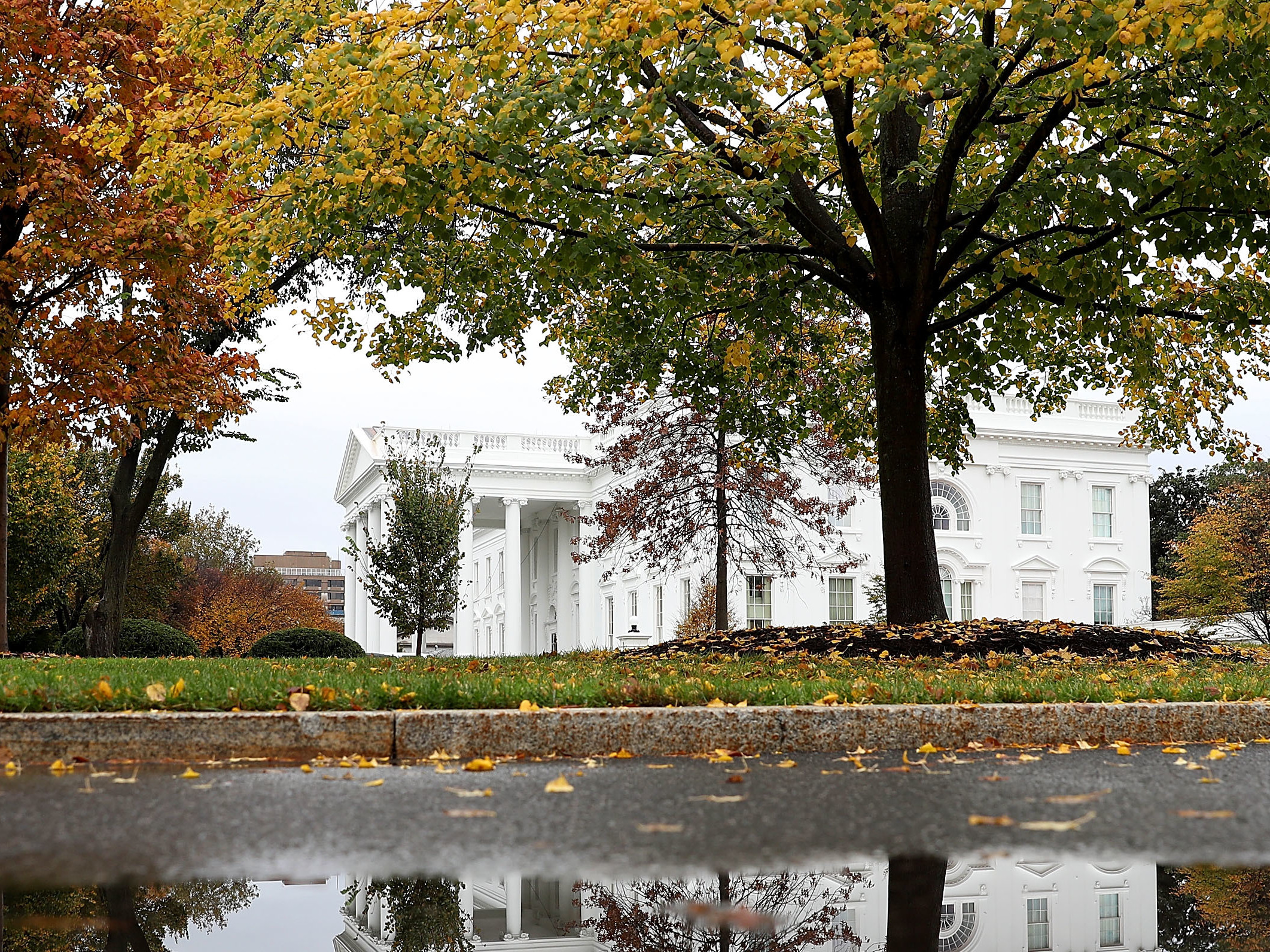 caption: The White House seen on Election Day 2018.