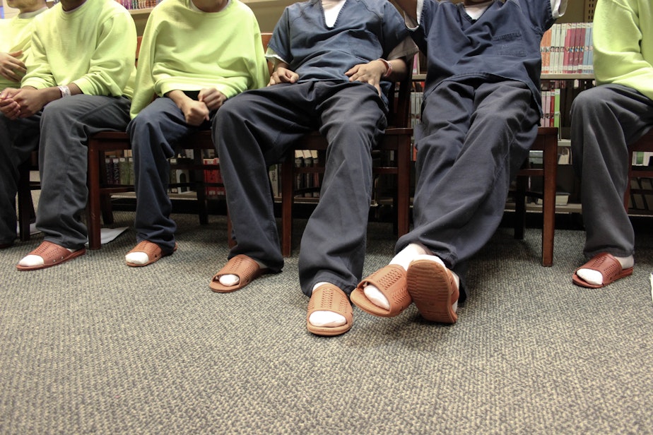 caption: FILE: Teens at the King County Juvenile Detention