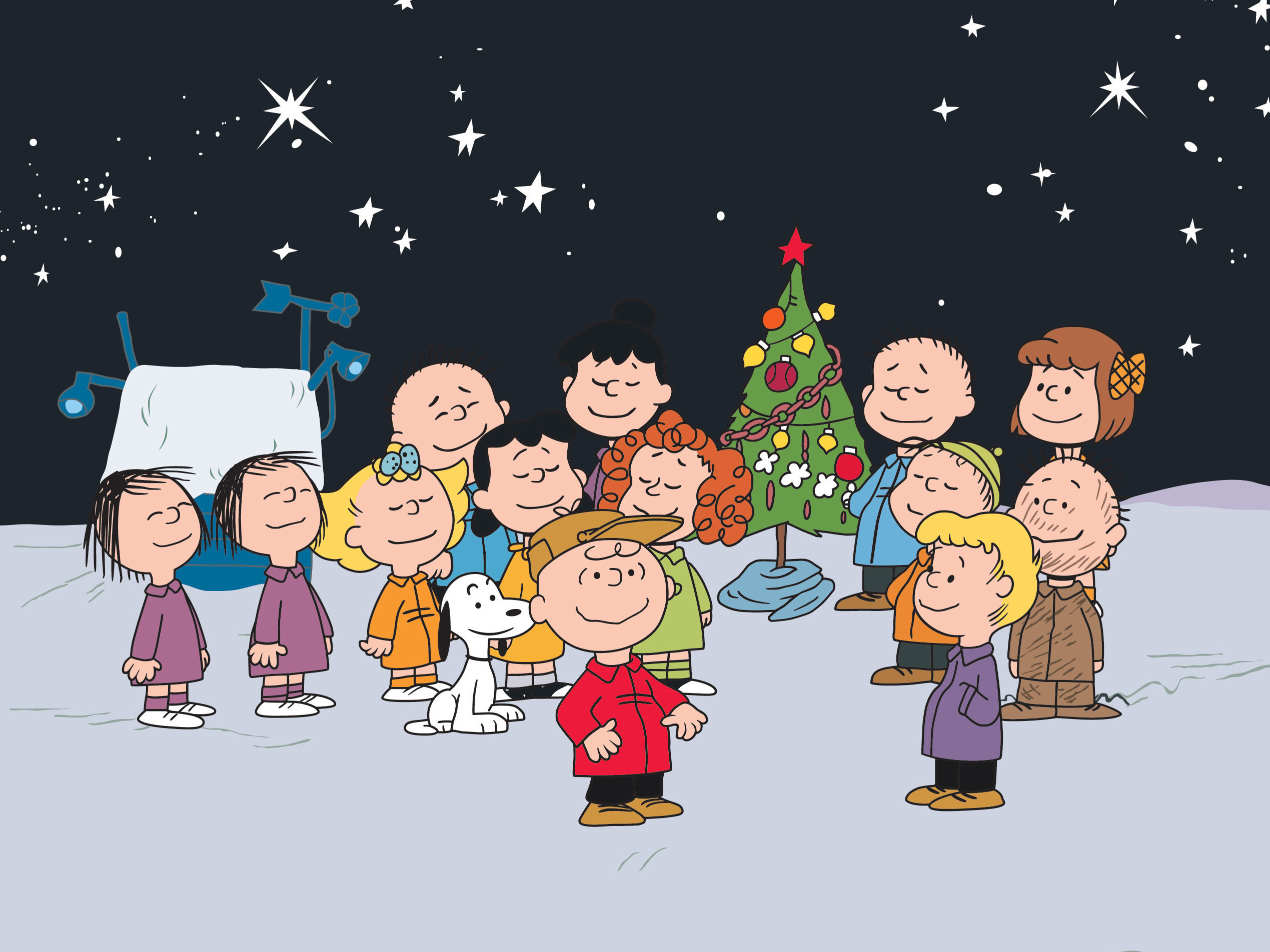caption: This image released by Peanuts Worldwide shows promotional art for the 1965 animated TV special "A Charlie Brown Christmas." The soundtrack has sold more than five million copies.