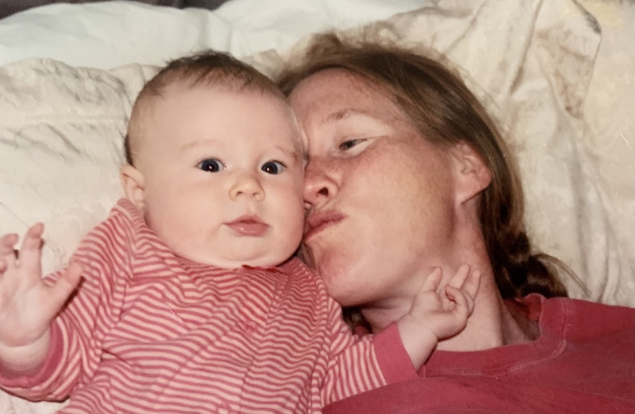 caption: Morgen White and her mother Liza White