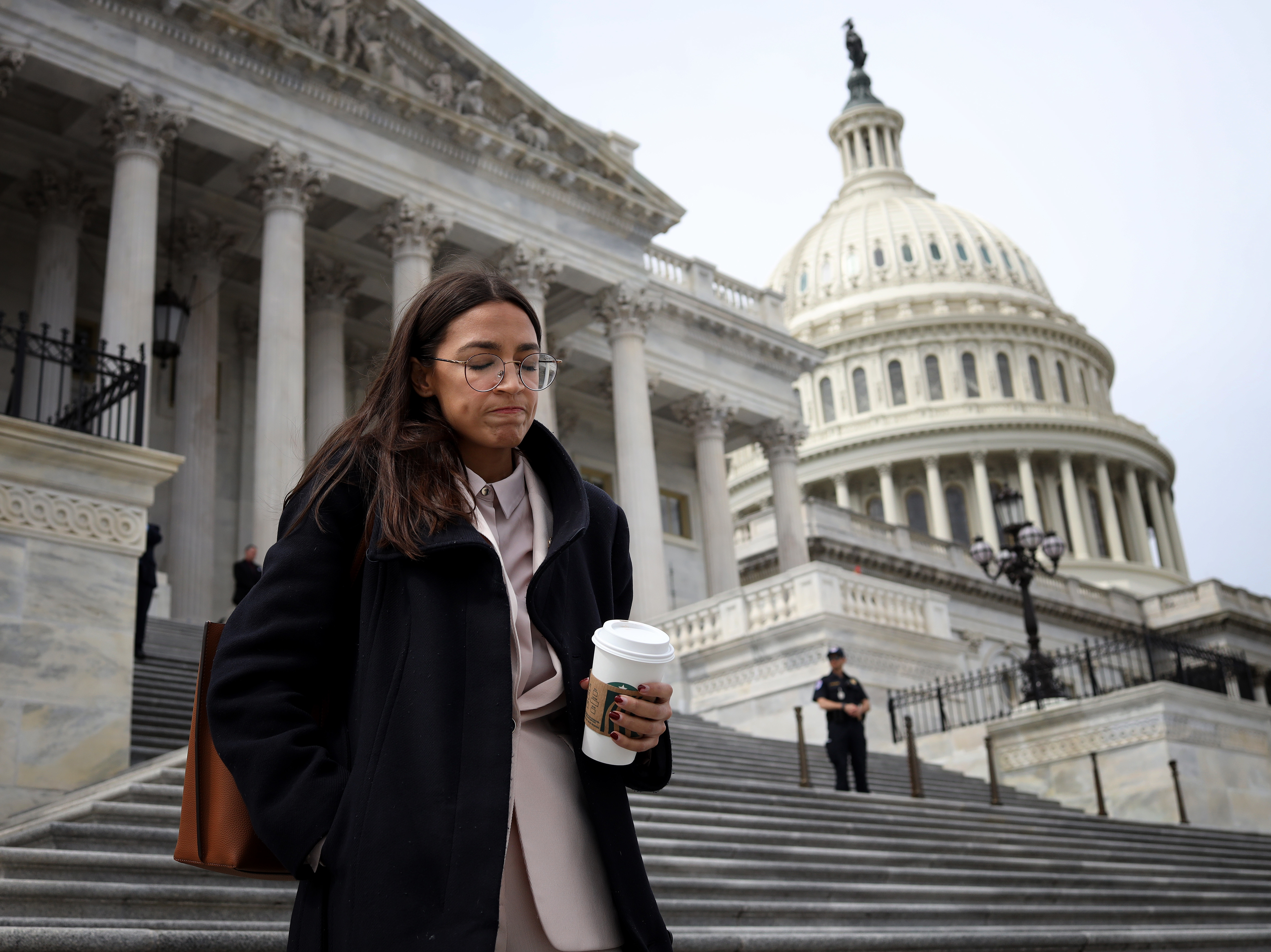 caption: Rep. Alexandria Ocasio-Cortez, seen here in March, spoke on the House floor Thursday to address vulgar and sexist comments she says were directed at her by a Republican colleague.
