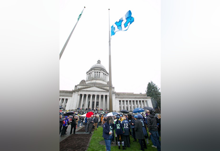 caption: Will the Seahawks' Super Bowl victory bring bipartisanship in Olympia?