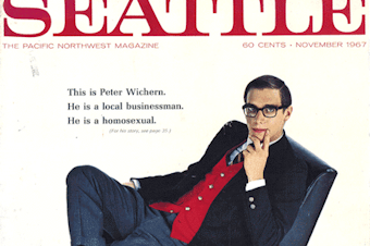 caption: Peter Wichern was one of the first gay men to come out so publicly in Seattle when he posed for Seattle magazine.