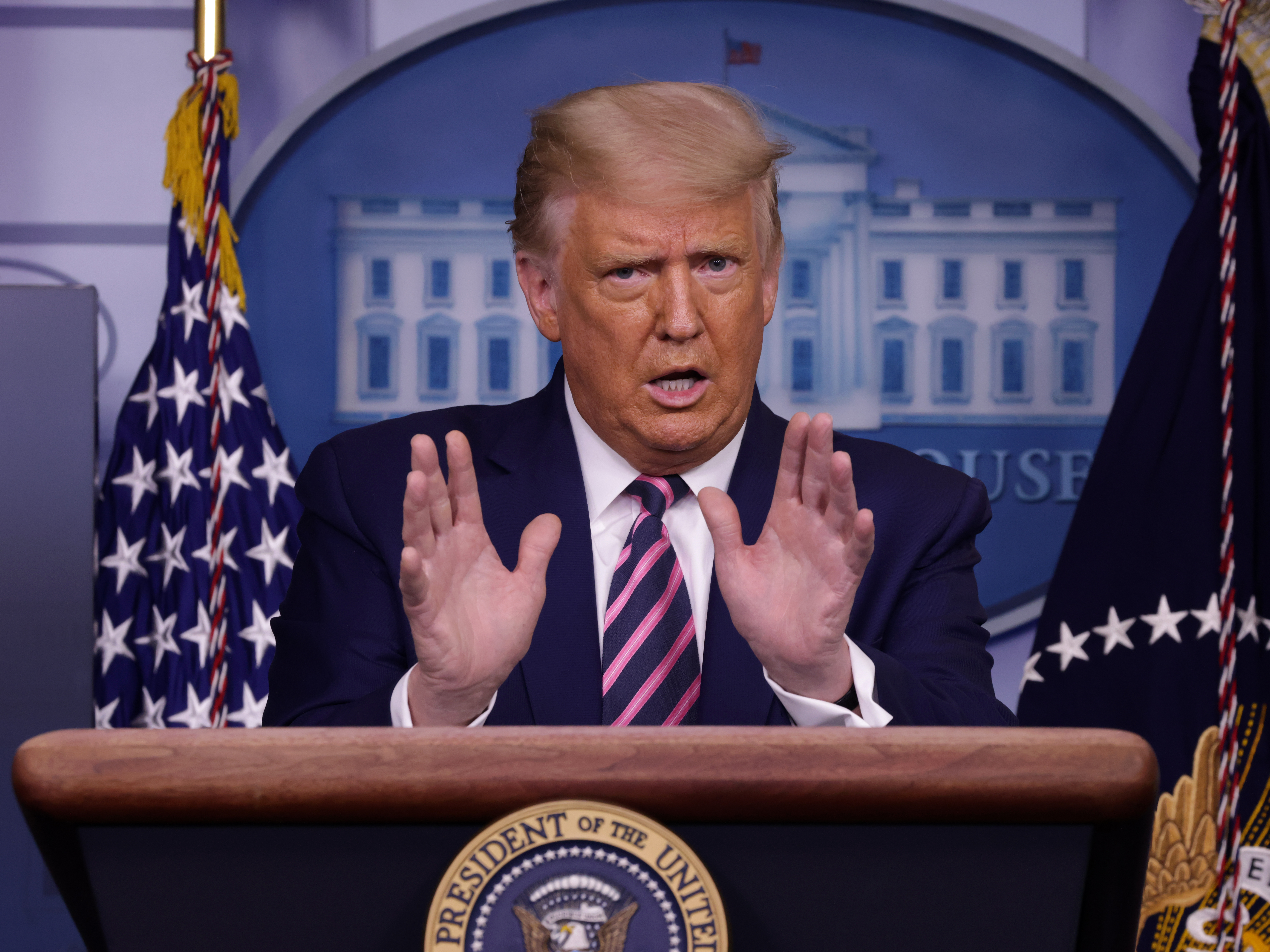 caption: President Trump has made fast-tracking a vaccine against the coronavirus a core tenet of his re-election pitch.