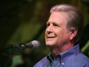 caption: Brian Wilson, performing in Los Angeles in 2015.