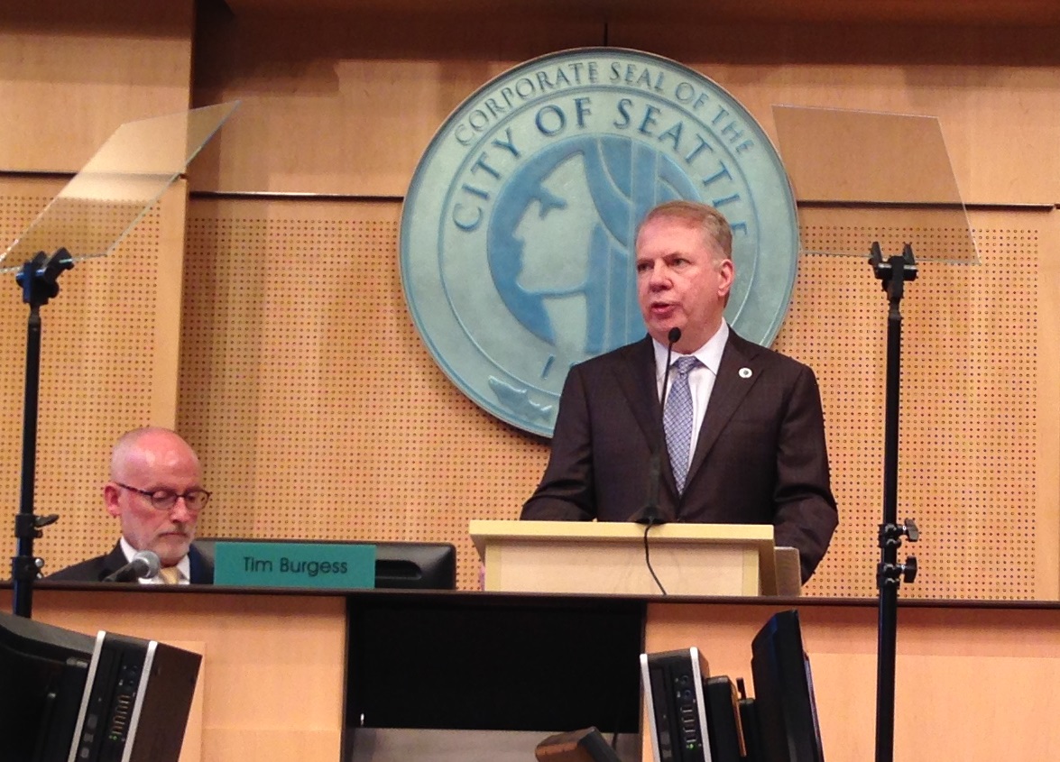 caption: File photo: Seattle Mayor Ed Murray