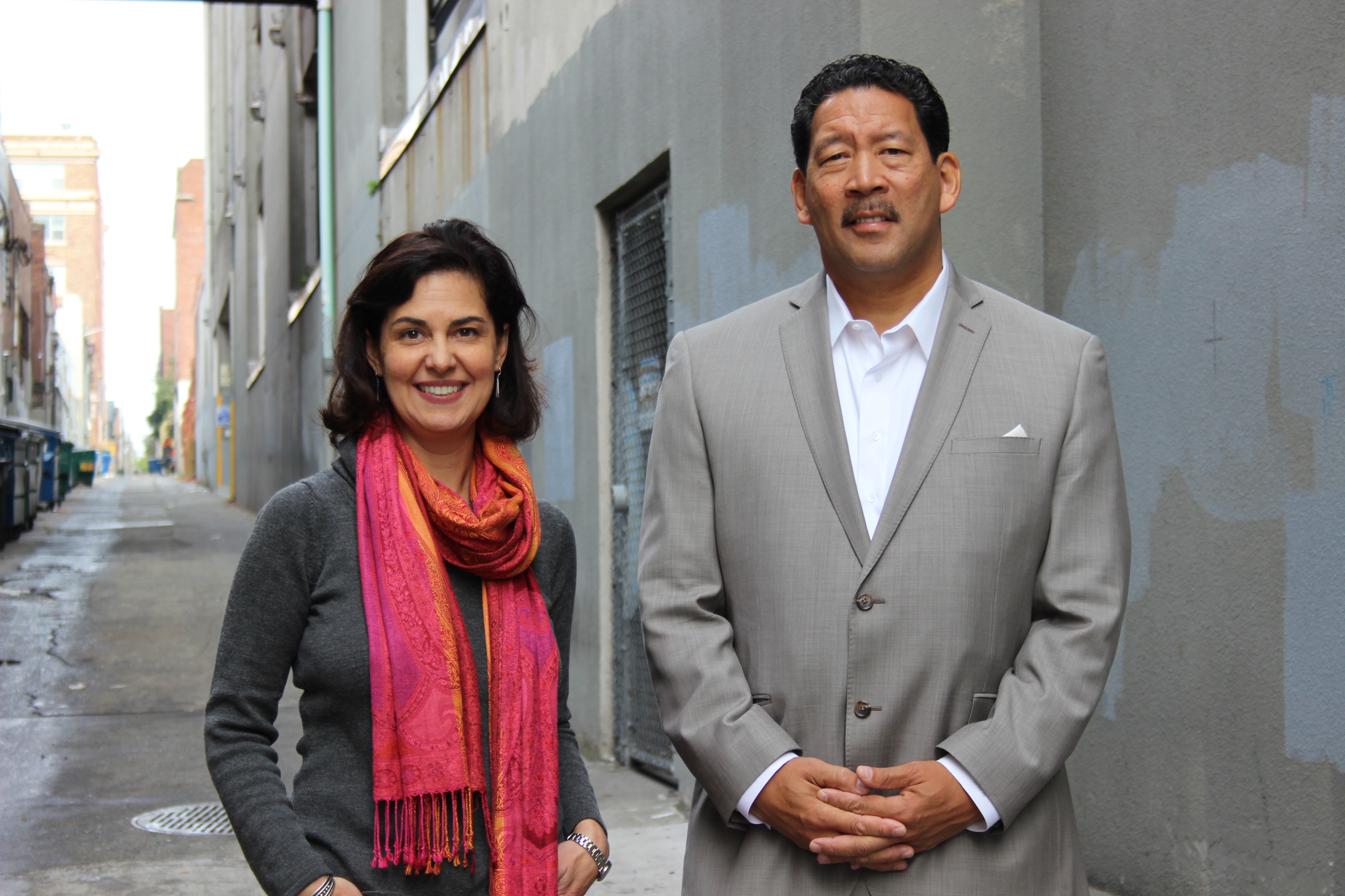 caption: Seattle City Council District 2 candidates Tammy Morales and Bruce Harrell.