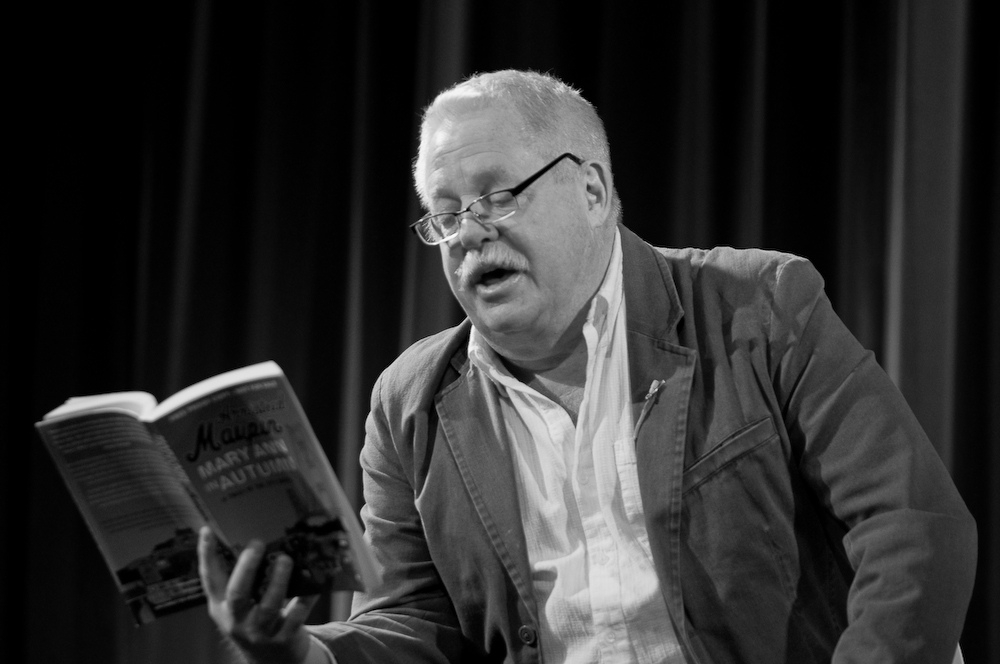 caption: Armistead Maupin reading from one of his "Tales of the City" novels. 