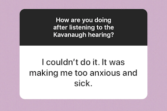 caption: Reactions from people on the KUOW Instagram when asked how they're doing after listening to the hearing with Dr. Christine Blasey Ford and Judge Brett Kavanaugh. 
