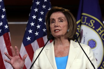caption: House Speaker Nancy Pelosi, D-Calif., pictured on July 1, has rejected two of the five members nominated by Minority Leader Kevin McCarthy to serve on the Jan. 6 select committee to investigate the U.S. Capitol riot.