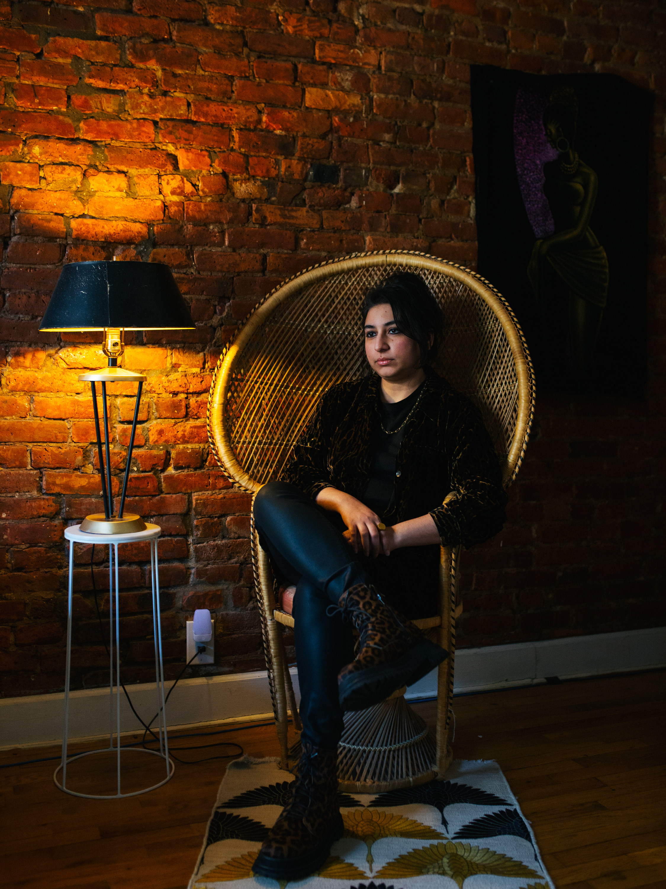 caption: Aftab draws inspiration from what she calls her "inherited heritages" —  Pakistani and Sufi traditions, jazz, folk, and minimalist music.