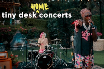 caption: Young Thug performs a Tiny Desk (home) concert.