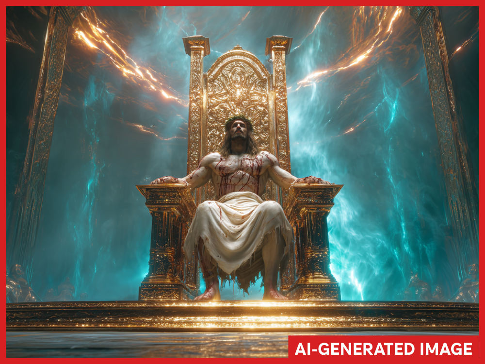 caption: Pray.com is producing several AI-generated videos about the Bible each week. Many depict epic stories from the Old Testament and Book of Revelation.