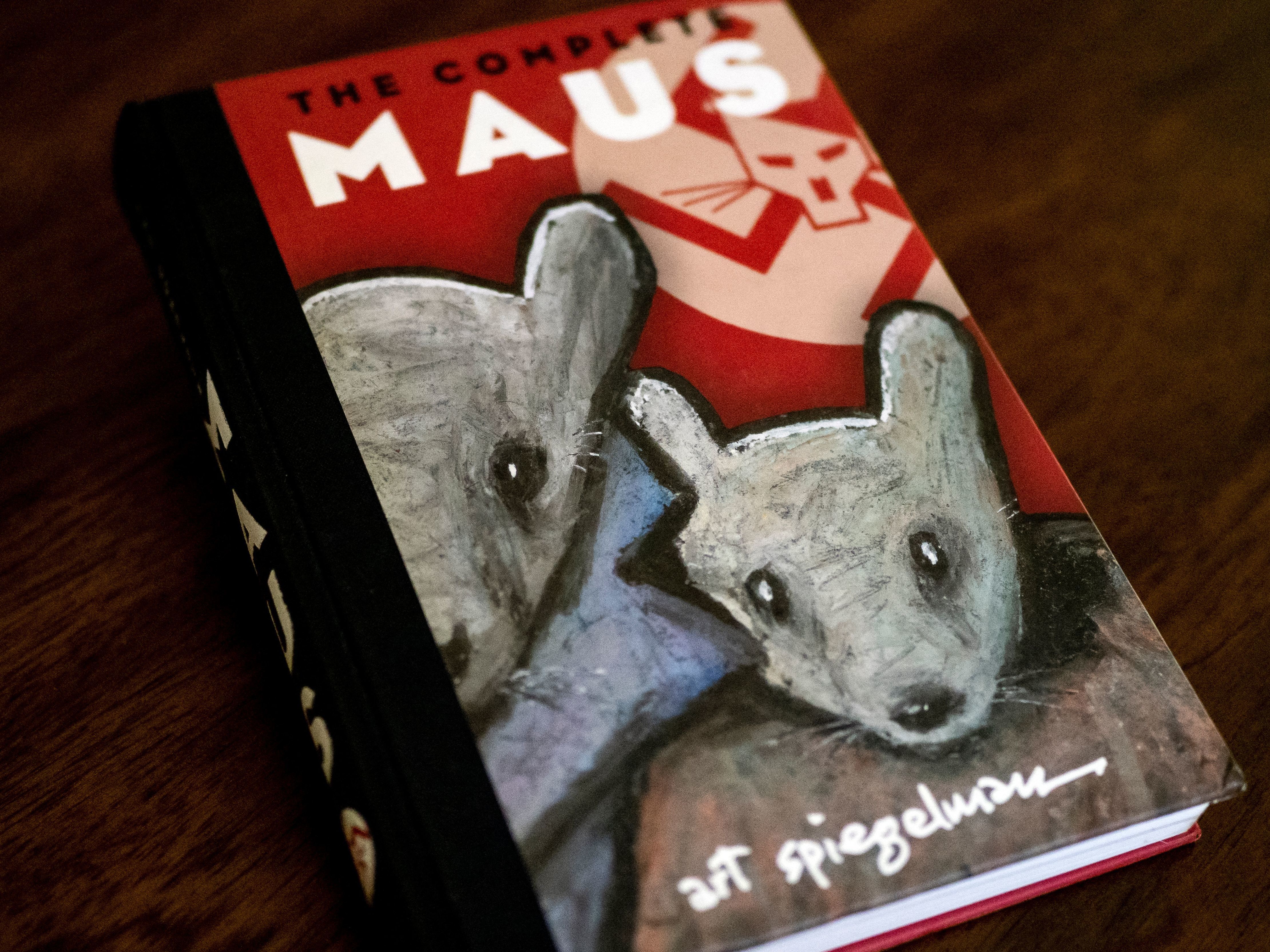 caption: Online sales of Art Spiegelman's graphic novel "Maus" are skyrocketing, and multiple bookstores are giving away free copies to students after a Tennessee school district banned it.