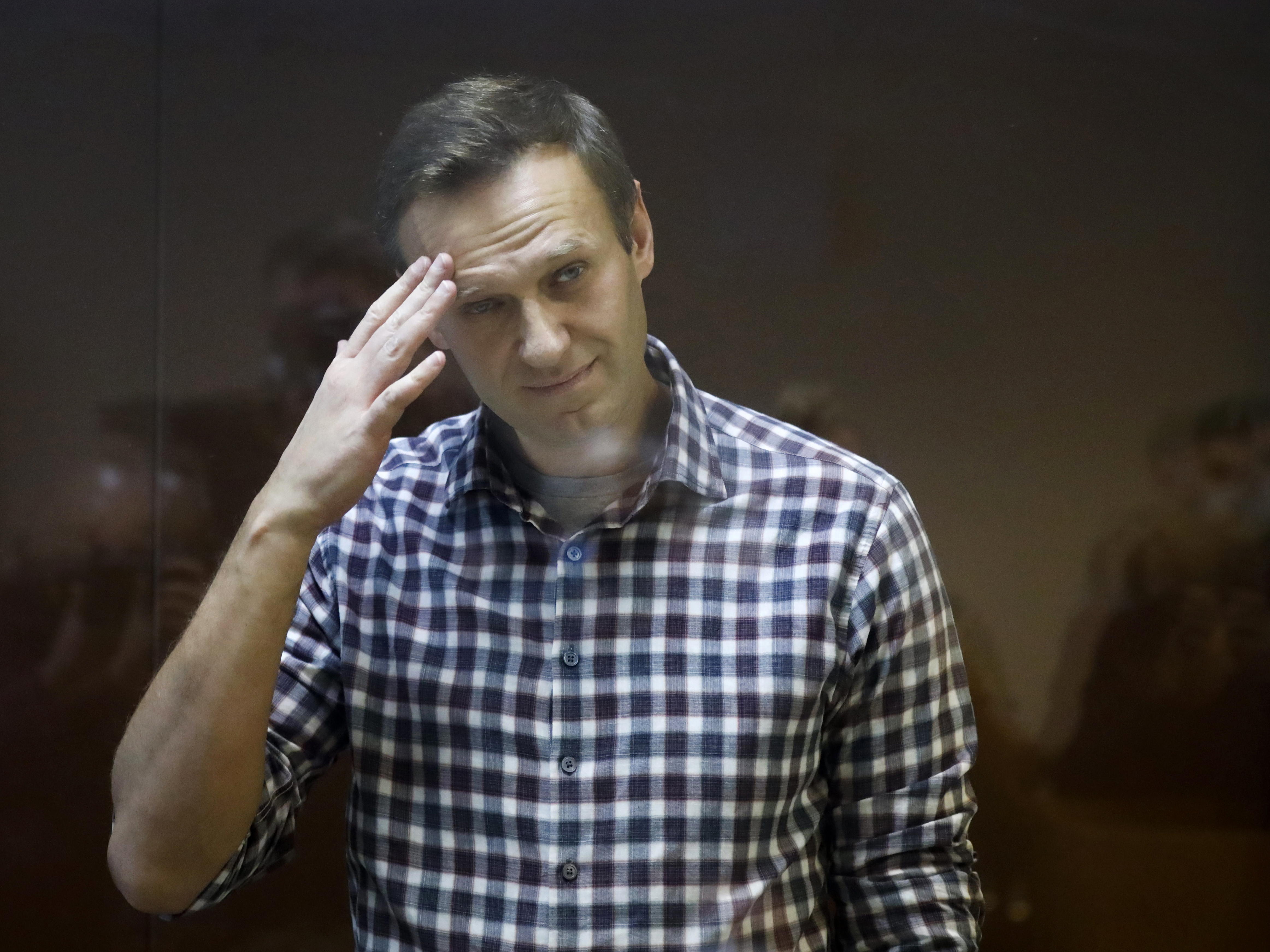 caption: Russian opposition leader Alexei Navalny, shown here in February court session, said he is ending his hunger strike.