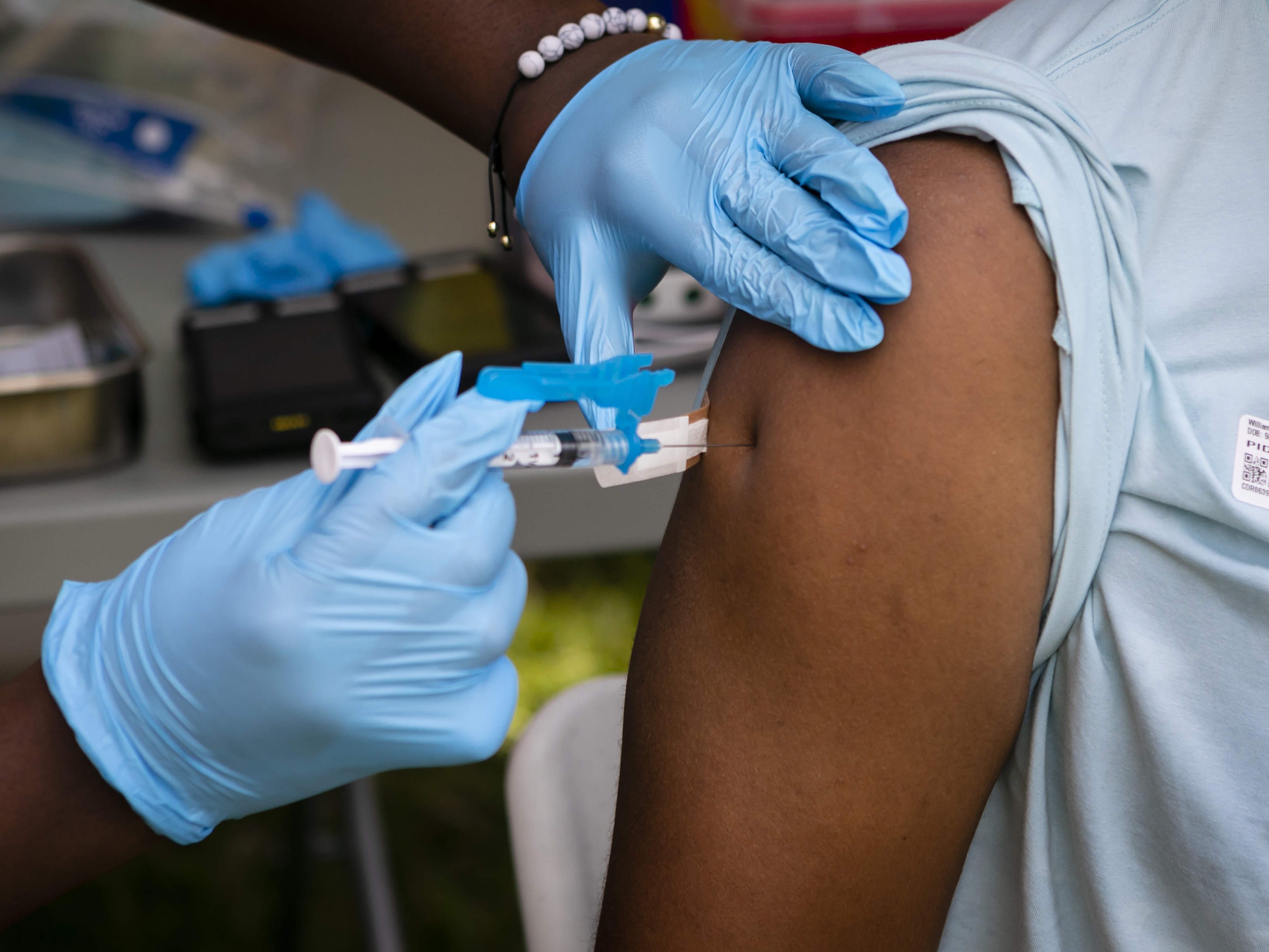 caption: Johnson & Johnson shared data from the Phase 3 trial of its booster shot on Tuesday indicating a booster shot at six months provided a 12-fold increase in antibodies.