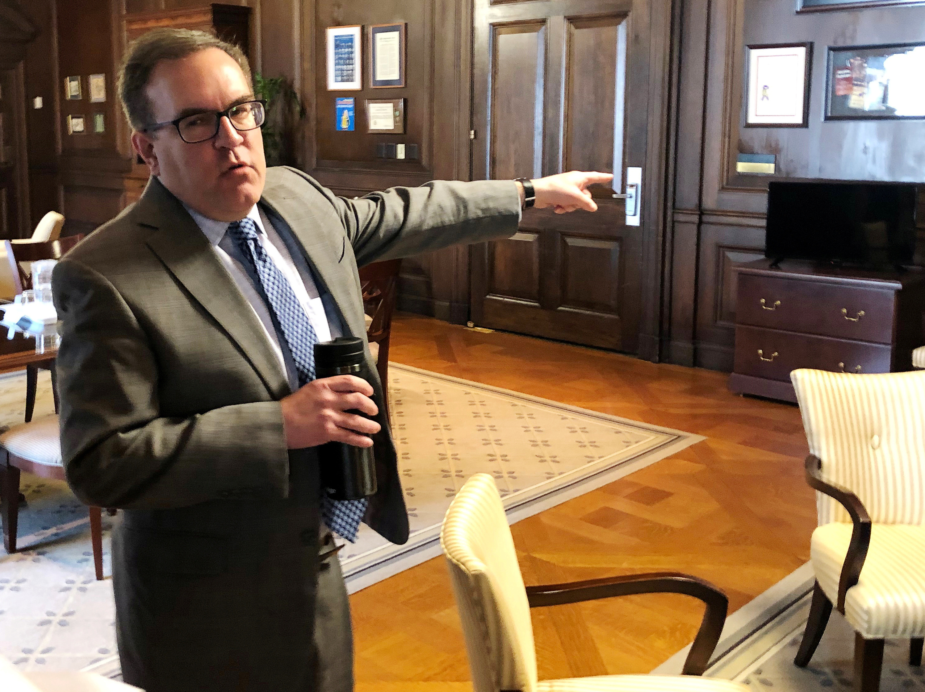 caption: EPA Administrator Andrew Wheeler says the repeal of Obama-era water rules will end an overreach by the federal government.
