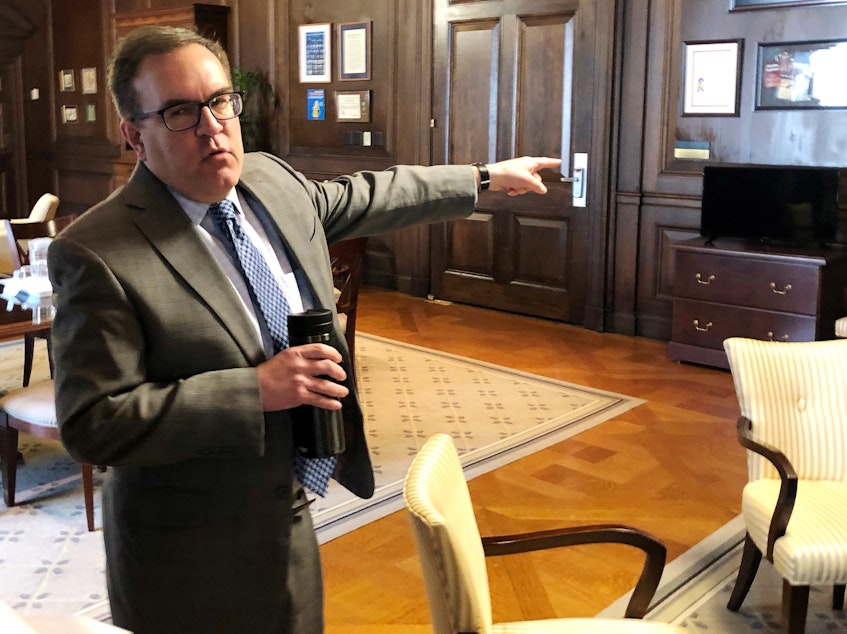 caption: EPA Administrator Andrew Wheeler says the repeal of Obama-era water rules will end an overreach by the federal government.