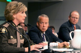 caption: Former King County sheriff Sue Rahr in 2008.
