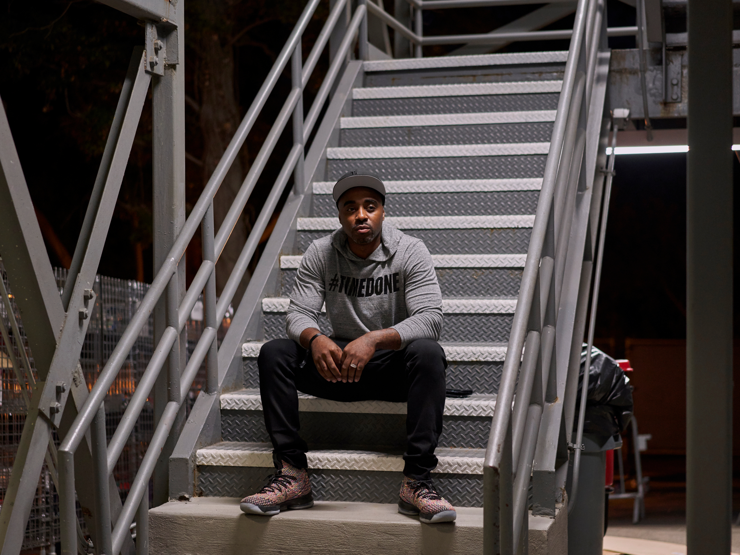caption: Jay Jordan, 33, is the director of the #TimeDone/Second Chances project for the nonprofit Californians for Safety and Justice. The clinic involves public defenders who volunteer to help people get their criminal charges or records reduced or expunged.