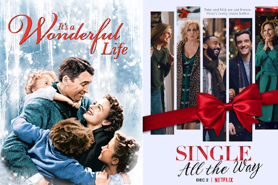 caption: It's a Wonderful Life meets Single All the Way