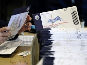 caption: A controversial legal theory about the power state legislatures have over federal election rules has been backed by the conservative Honest Elections Project, which has filed multiple U.S. Supreme Court briefs on the topic, including one for a 2020 case about mail-in ballots in Pennsylvania.