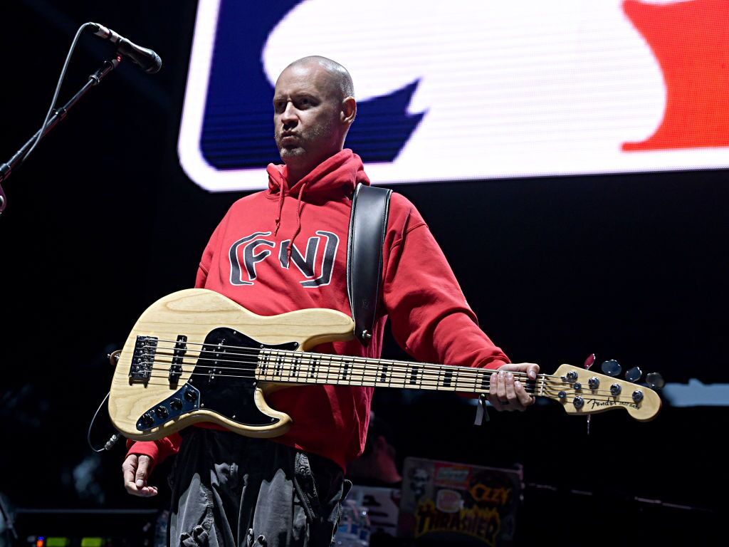 caption: Sam Rivers of Limp Bizkit performs onstage at KROQ Weenie Roast &amp; Luau at Doheny State Beach in Dana Point, Calif. on June 08, 2019.
