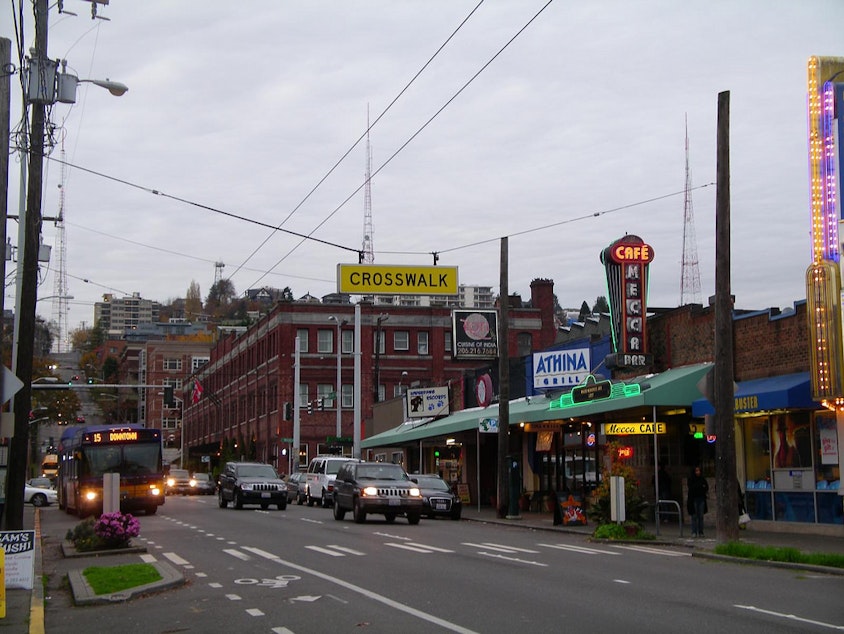 caption: Queen Anne Avenue is now zoned to allow 85 foot buildings between Denny Way and Roy Street