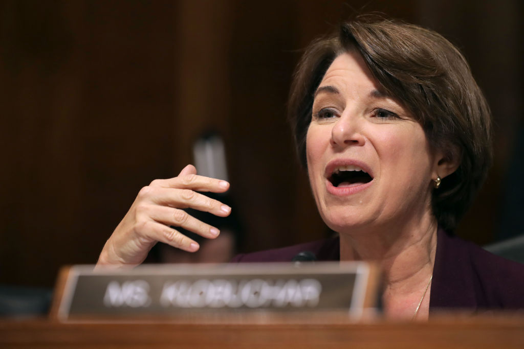 caption: Sen. Amy Klobuchar (Chip Somodevilla/Getty Images)