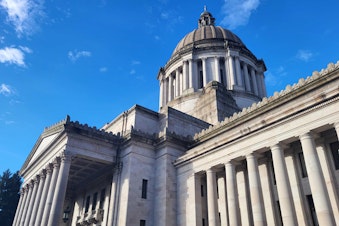 caption:  The Washington Legislative building on Jan. 19, 2024. 
