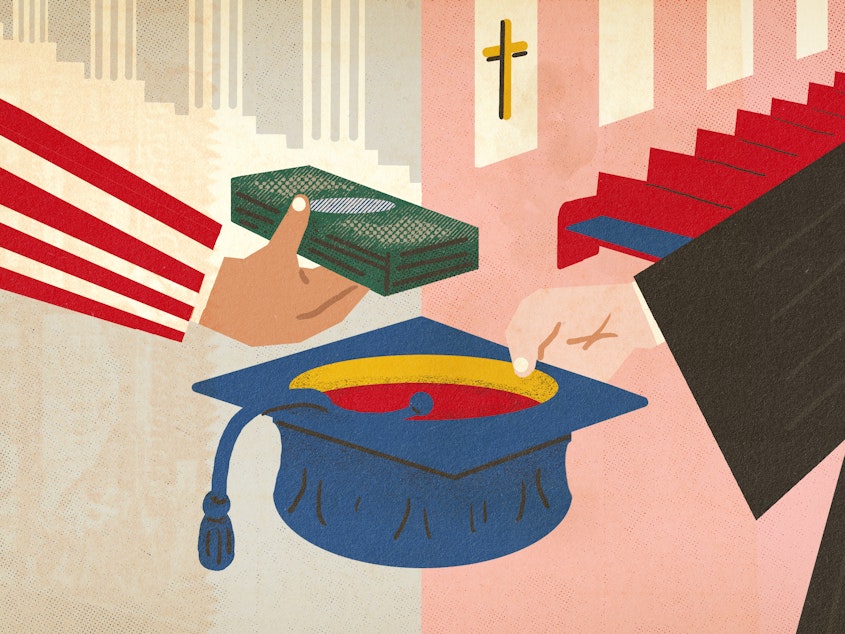 Private and religious colleges take money from the fed.