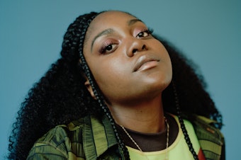 caption: Noted for its sharp commentary on race, identity, sex and politics, Noname's album, <em>Room 25,</em> was one of the most critically-acclaimed records of last year.