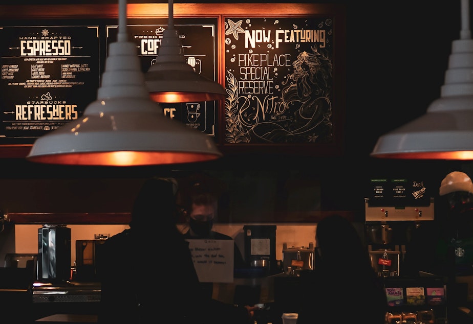 caption: Starbucks interior.